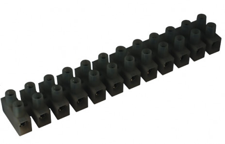 DKC / ДКС 43212PL/R (Заказная) Клеммные колодки из полипропилена, цвет черный, 12 полюсов, до 85°С, 450В, 24A, для сечения провода 4,0 мм2