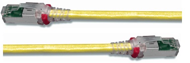 Siemon ZM6A-S03M-05B-SALE Z-MAX Патч-корд S/FTP, категория 6A, 26AWG, RJ45-RJ45, T568A/B, CM LSOH, 3 м, желтый, прозрачные колпачки (из уп. 100 шт., без индивидуальной упаковки) (РАСПРОДАЖА)