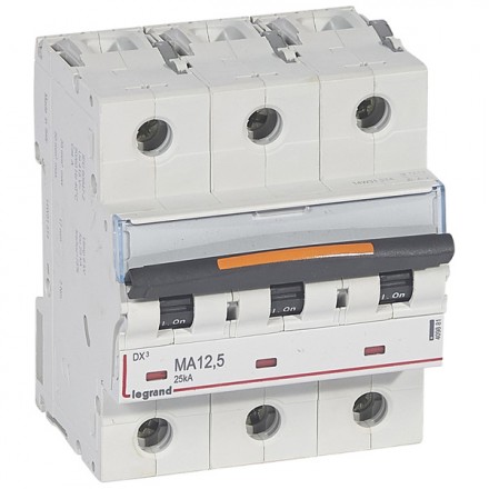 LEGRAND 409881 Автоматический выключатель, серия DX3, MA12.5A, 25кА, 3-полюсный