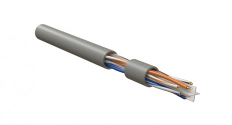 Hyperline IUUTP4-C6-S23/1-FRPVC-GY (500 м) Кабель для сетей Industrial Ethernet, неэкранированный U/UTP, категория 6, 4 пары 23 AWG, 4х2х0,57 мм, однопроволочные жилы, PVC, серый