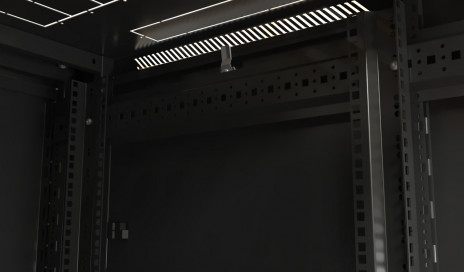 Hyperline TTB-4288-AS-RAL9004 Шкаф напольный 19-дюймовый, 42U, 2055x800х800 мм (ВхШхГ), передняя дверь стеклянная, задняя дверь сплошная, ручка с замком, 2 вертикальных кабельных организатора, цвет черный (RAL 9004) (разобранный) - фото 6