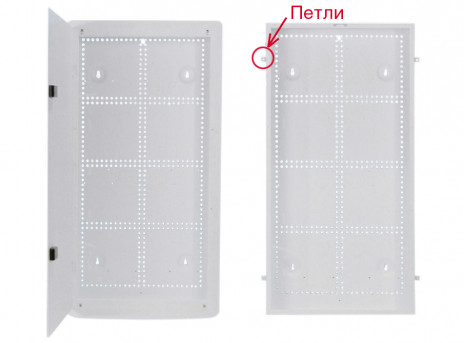 Hyperline HC-BX2-28-A-W-WH Шкаф настенный с передними петлями, для скрытого монтажа, 28"(711.2) x 365.1 х 100.6 мм (ВхШхГ), белый - фото 3