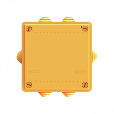 DKC / ДКС FSB11404 Коробка ответвительная FS с кабельными вводами и клеммниками, номинально 100х100х50мм, 6 вводов, max ф25мм, 4р, 450V, 6A, 4мм.кв, термопласт, IP55, RAL 2003 - фото 4
