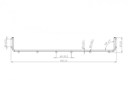 AXELENT X-TRAY 0141 Проволочный лоток шириной 420 мм, высотой 60 мм, оцинковано-хромированный, для внутренних работ (для помещений) (2.5 м) - фото 2
