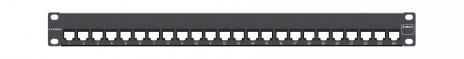 Siemon Z-PNL-24E Z-MAX Патч-панель 19", 24 порта, неэкранированная, 1U, черная, без модулей (в комплекте маркировочные этикетки, кабельные стяжки, крепеж), для использования с модулями Z6-PB, Z6A-PB