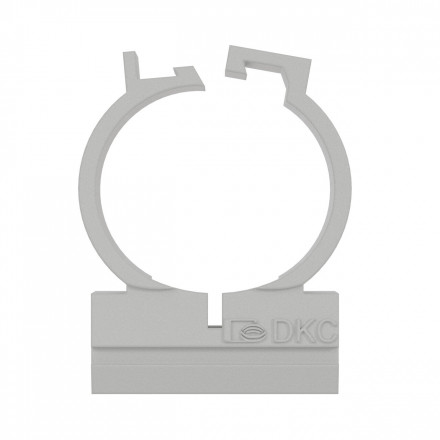DKC / ДКС 51120R Держатель двухкомпонентный для крепления труб, ф20мм, пластик, RAL 7035 (розница)