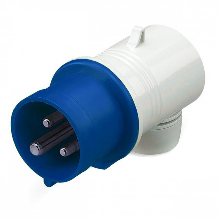 DKC / ДКС DIS2213233 (Заказная) Вилка кабельная угловая, винтовой зажим, 32A, 2P+E, IP44, для сечения кабеля 2,5-6мм2, 230В, цвет синий
