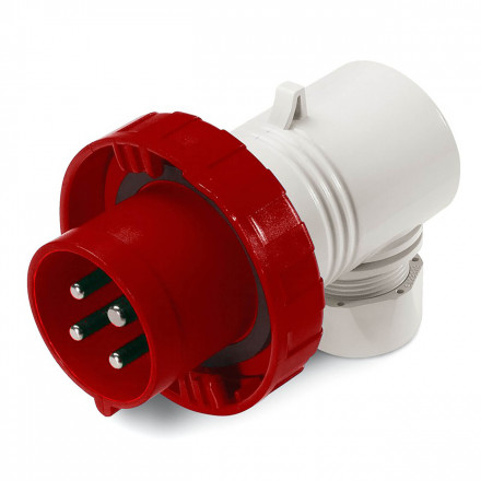 DKC / ДКС DIS2261636 (Заказная) Вилка кабельная угловая, винтовой зажим, 16A, 3P+E, IP67, для сечения кабеля 1,5-2,5мм2, 400В, цвет красный