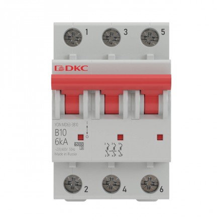 DKC / ДКС MD63-3B10-10 (Заказная) Выключатель автоматический модульный YON MD63-3B10-10 10kA - фото 2