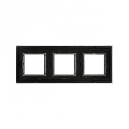 DKC / ДКС 4402826 Рамка из натурального стекла, черная, 6 модулей, Avanti - фото 3