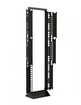 Hyperline CMF-OTR-37U-89x106-C-RAL9005 Вертикальный кабельный организатор 37U для шкафов TTR, TTB, стоек ORK2A, ORL1, ширина 89мм, высота пальцев 106мм с крышками и кронштейнами, черный - фото 7