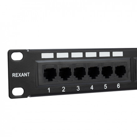 REXANT 04-0021 Патч-панель 19", 1U, 24 порта RJ-45, категория 5e, UTP неэкранированная, черная - фото 5