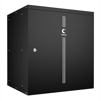 Cabeus WSC-05D-12U55/45m-BK Шкаф телекоммуникационный настенный 19" 12U, серия LIGHT разборный, дверь металл, цвет черный