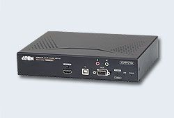ATEN KE8952T-AX Удлинитель-передатчик, KVM, USB, HDMI+AUDIO+RS232, 100м., UTP/10км., SM, точка-точка/неогранич., в, пределах, LAN, 1xUTP/2xОптич.волокна, SFP(LC);GbE, (TCP/IP;IGMP), макс.разр.3840x2160, 30Hz, 4:4:4, 2xHDMI+2xUSB, A+USB