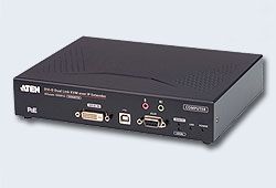 ATEN KE6912T-AX Удлинитель-передатчик, KVM, USB, DVI-D+AUDIO+RS232, 100м., UTP/10км., SM, точка-точка/неогранич., в, пределах, LAN, 1xUTP/2xОптич.волокна, SFP(LC);GbE, (TCP/IP;IGMP), макс.разр.2560x2048, 60Hz, 2xDVI-D+2xUSB, A+USB, B+4xMINIJACK+2xDB9, PoE