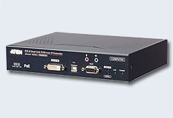 ATEN KE6922T-AX Удлинитель-передатчик, KVM, USB, DVI-D+AUDIO+RS232, 100м., UTP/10км., SM, точка-точка/неогранич., в, пределах, LAN, 1xUTP/2xОптич.волокна, SFP(LC);GbE, (TCP/IP;IGMP), макс.разр.2560x2048, 60Hz, 2x(2xDVI-D+USB, A+2xMINIJACK+DB9)+USB, B, PoE