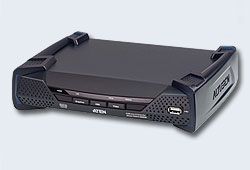 ATEN KE6910R-AX-G Удлинитель-приемник, KVM, USB, DVI-D+AUDIO+RS232, 100м., UTP/10км., SM, точка-точка/неогранич., в, пределах, LAN, 1xUTP/2xОптич.волокна, SFP(LC);GbE, (TCP/IP;IGMP), макс.разр.2560x2048, 60Hz, DVI-D+4xUSB, A+2xMINIJACK+DB9, 2xDC, 5V