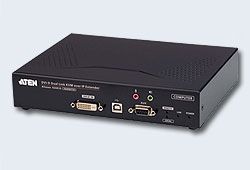 ATEN KE6910T-AX-G Удлинитель-передатчик, KVM, USB, DVI-D+AUDIO+RS232, 100м., UTP/10км., SM, точка-точка/неогранич., в, пределах, LAN, 1xUTP/2xОптич.волокна, SFP(LC);GbE, (TCP/IP;IGMP), макс.разр.2560x2048, 60Hz, 2x(2xDVI-D+USB, A+2xMINIJACK+DB9)+USB, B