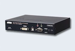 ATEN KE6920T-AX-G Удлинитель-передатчик, KVM, USB, DVI-D+AUDIO+RS232, 100м., UTP/10км., SM, точка-точка/неогранич., в, пределах, LAN, 1xUTP/2xОптич.волокна, SFP(LC);GbE, (TCP/IP;IGMP), макс.разр.2560x2048, 60Hz, 2x(2xDVI-D+USB, A+2xMINIJACK+DB9)+USB, B