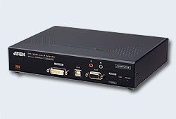 ATEN KE6900AiT-AX-G Удлинитель-передатчик, KVM, USB, DVI-I+AUDIO+RS232, 100м., UTP/10км., SM, точка-точка/неогранич., в, пределах, LAN, 1xUTP/2xОптич.волокна, SFP(LC);GbE, (TCP/IP;IGMP), макс.разр.1920x1200, 60Hz, 2x(DVI-I+USB, A+2xMINIJACK+DB9)+USB, B