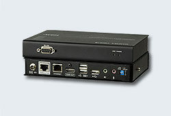 ATEN CE820-ATA-G Удлинитель, KVM, USB, HDMI+AUDIO+RS232, 100, метр., 1xUTP, Cat5e, макс.разр.4096x2160/3840x2160, 60Hz, 4:2:0/30Hz, 4:4:4, 90м, Cat5e;100м, Cat6a/1080p, 100м, Cat, 5e/6/6a, HDMI+2xMINIJACK+DB9+USB, B-тип>3xUSB, A-тип, 2xDC, 5.3V
