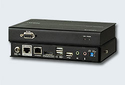ATEN CE920-ATA-G Удлинитель, KVM, USB, DP+AUDIO+RS232, 100, метр., 1xUTP, Cat5e, макс.разр.4096x2160/3840x2160, 60Hz, 4:2:0/30Hz, 4:4:4, 90м, Cat5e;100м, Cat6a/1080p, 100м, Cat, 5e/6/6a, DP+2MINIJACK+DB9+USB, B-тип>3xUSB, A-тип, 2xDC, 5.3V