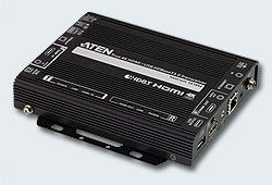 ATEN VE1843-AT-G Удлинитель-передатчик/приемник, HDMI, HDBase-T, 3.0+AUDIO+RS232+IR+USB, 100, м., 1xUTP, макс.разр.4096x2160/3840x2160, 60Hz, 4:4:4, 100м, Cat6a, HDMI+USB, B-тип/A-Ттип+3-контак.клемма+2xMINIJACK, DC, 12V