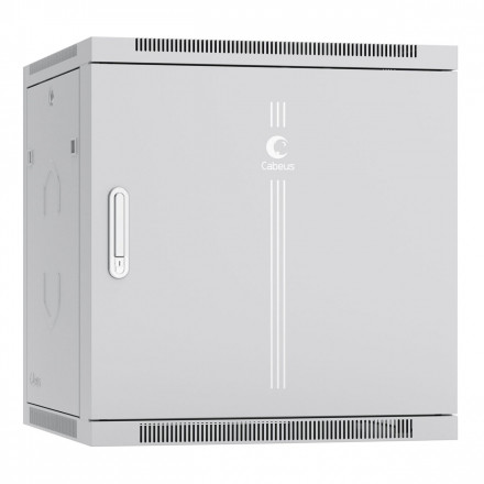 Cabeus SH-05F-12U60/35m Шкаф телекоммуникационный настенный 19" 12U 600x350x635mm (ШхГхВ) дверь металл, цвет серый (RAL 7035)