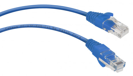 Cabeus PC-UTP-RJ45-Cat.5e-0.15m-BL Патч-корд U/UTP, категория 5е, 2xRJ45/8p8c, неэкранированный, синий, PVC, 0.15м