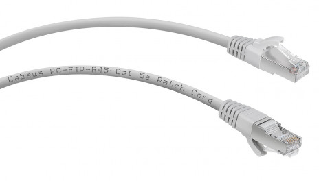 Cabeus PC-FTP-RJ45-Cat.5e-0.3m Патч-корд F/UTP, категория 5е, 2xRJ45/8p8c, экранированный, серый, PVC, 0.3м