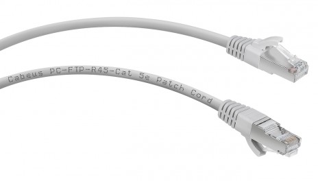 Cabeus PC-FTP-RJ45-Cat.5e-0.5m Патч-корд F/UTP, категория 5е, 2xRJ45/8p8c, экранированный, серый, PVC, 0.5м