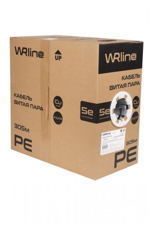 WRline WR-FTP-4P-C5E-PE-BK Кабель витая пара, экранированный F/UTP, категория 5e, 4 пары (0,50 мм), одножильный, внешний, PE, черный, 305 м - фото 2