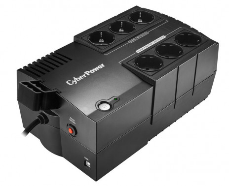 CyberPower BS650E Линейно-интерактивный ИБП, аппрокс синус, 650ВА/390Вт, USB (8 Schuko) (12В /5Ач х 1) - фото 2