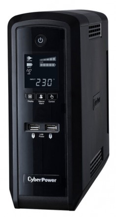 CyberPower CP1300EPFCLCD Линейно-интерактивный ИБП, чистый синус, 1300VA/780W LCD/USB/RS-232/Dry Contact/RJ11/RJ45 (6 Schuko) (12В /7Ач х 2)