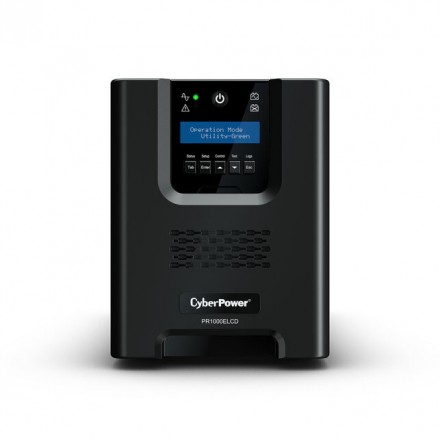 CyberPower PR1000ELCD Линейно-интерактивный ИБП, чистый синус, 1000VA/900W LCD/USB/RS-232/EPO/SNMPslot (8 IEC С13) (12В /12Ач х 2) - фото 3