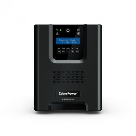 CyberPower PR1500ELCD Линейно-интерактивный ИБП, чистый синус, 1500VA/1350W LCD/USB/RS-232/EPO/SNMPslot (8 IEC С13) (12В /17Ач х 2) - фото 2