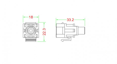 Hyperline KJ1-RCA/WH-D-WH Вставка формата Keystone Jack с проходным адаптером RCA (белый), D type, ROHS, белая - фото 6