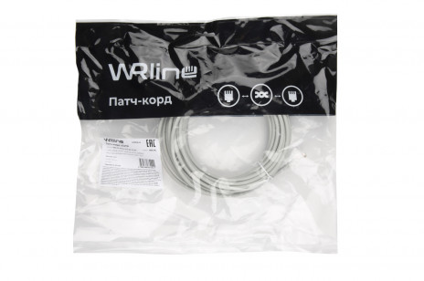WRline WR-PC-RJ45-UTP-5E-10-GY Патч-корд U/UTP, категория 5е, 2xRJ45, неэкранированный, серый, LSZH, 10м - фото 5
