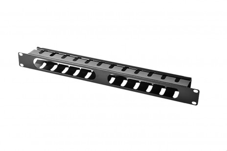 ЦМО ГКЗ-1U-9005 Горизонтальный кабельный органайзер 19" 1U с крышкой, цвет черный