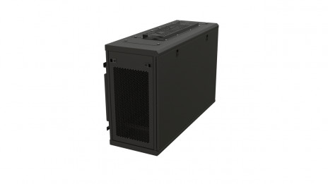 Hyperline TWH-0635-SD-RAL9005 Шкаф настенный 19-дюймовый (19"), 6U, 355х652х1000мм, цвет черный (RAL 9005)