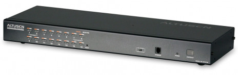 ATEN KH1516Ai-AX-G Переключатель, электрон., KVM, 1 local user PS2/USB+VGA+1 IP user =>16 cpu (PS2/USB/Sun+VGA)/RS232, без модулей, 1600x1200 60Hz (30м), 1U 19", исп.спец.модули и UTP, OSD, каскад 256