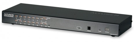 ATEN KH1516A-AX-G Переключатель, электрон., KVM, 1 local user PS2/USB+VGA =>16 cpu (PS2/USB/Sun+VGA)/RS232, без модулей, 1600x1200 60Hz (30м), 1U 19", исп.спец.модули и UTP, OSD, каскад 512