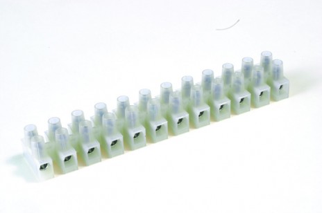 DKC / ДКС 43212NY Клеммные колодки из полиамида 6.6, цвет белый, 12 полюсов, от -20°C до110°C, 450В, 24A, для сечения провода 2,5мм2