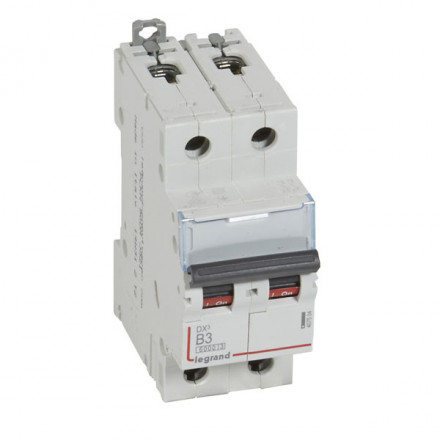 Выключатели автоматические с термомагнитным расцепителем на ток от 0,5 до 63 А двухполюсные LEGRAND серии DX3