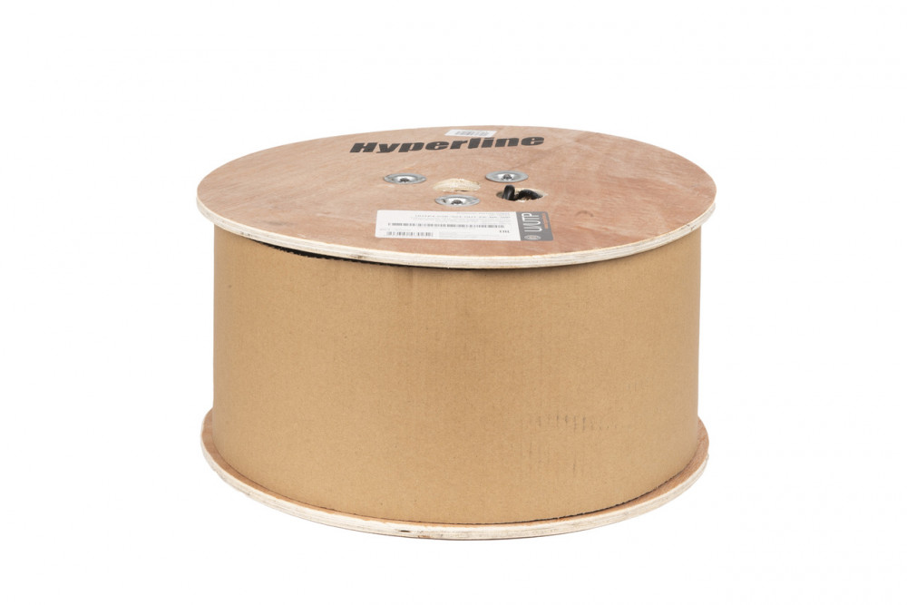 Купить кабель витая пара Hyperline UUTP4-C5E-S24-OUT-PE-BK-500 (500 м ...