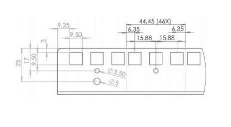 AXELENT X-TRAY 7100-051 19'' монтажный профиль, 46 U (2060 мм), оцинковано-хромированный - фото 2
