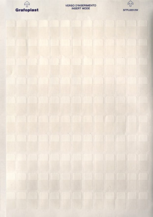 DKC / ДКС SITFL02312W Табличка самоламинирующаяся 23х12мм, поле для надписи 12х9,5мм, 1300шт (10 листов А4), полиэстер,-40°C + 150°C, белая