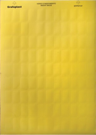 DKC / ДКС SITFP0615Y (Заказная) Табличка маркировочная 6х15мм, 3300шт (10 листов А4), полиэстер, -40°C + 150°C, желтая