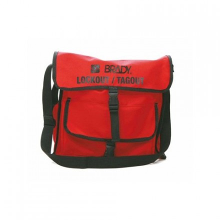 BRADY gws806200 Блокировочная сумка, красная, 35,5*10*38 см, плечевой ремень 95 см