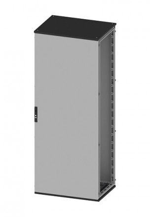 DKC / ДКС R5CQE1484 (Заказная) Сборный напольный шкаф серии CQE, 1400x800x400мм (ВхШхГ), с дверью и задней панелью, использование вне помещений, цвет серый RAL 7035
